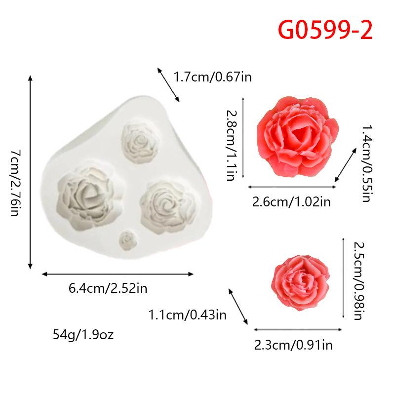 Molde de Silicona Chou Kai Rose para Pasteles de Flores DIY, Fondant y Herramientas de Repostería para Chocolate.