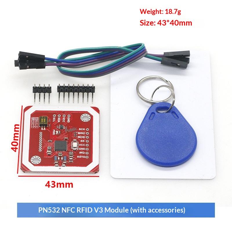 1Set Pn532 Nfc Rfid Wireless Module V3 User Kits Reader Writer Mode Ic S50 Card Pcb Attend I2C Iic Spi Hsu