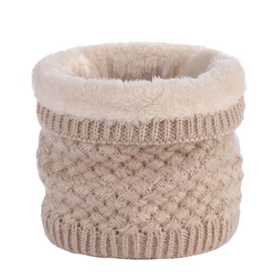 Men and Women's Autumn Winter Thicken Warm Fleece Lined Neck Gaiter Couple's Solid Color Knitted Wool Windproof Cycling Neck Warmer