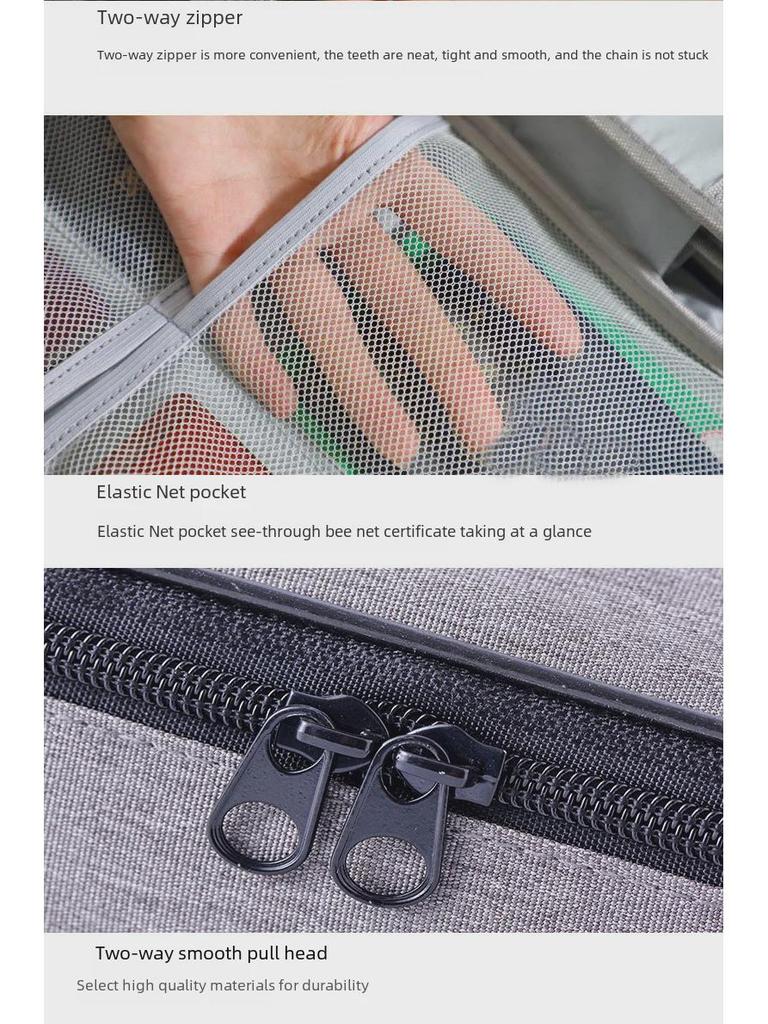 Large Capacity Multi-Layer Travel Document Storage Bag