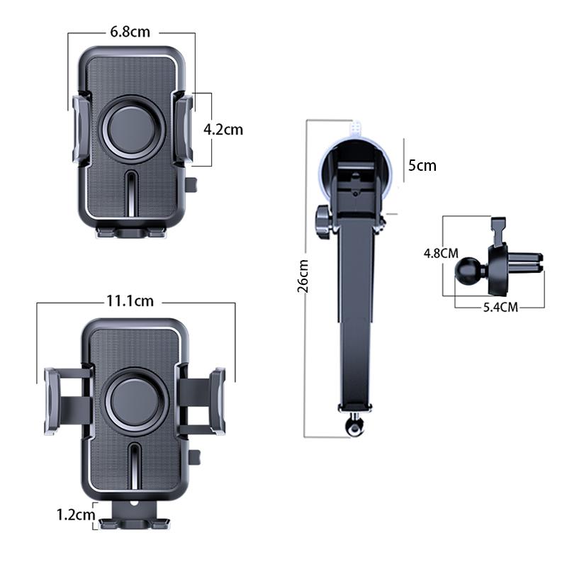 2025 NUOVO Supporto Universale per Telefono Auto con Ventosa 360° Parabrezza Cruscotto Auto Supporto per Cellulare per iPhone Samsung Xiaomi