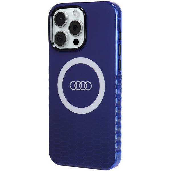 Audi Iml Big Logo Magsafe Case Iphone 15 Pro Max 6.7 Niebieski/Navy Blue Hardcase Au-Imlmip15Pm-Q5/D2-Be