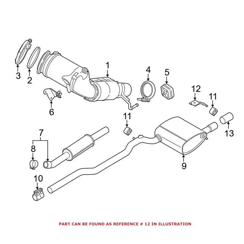 A13Z-New High Quality Car Exhaust Pipe Bracket Lug Bracket Exhaust Device 18308617370 For BMW 1 Series 2 Series X1 Auto Parts