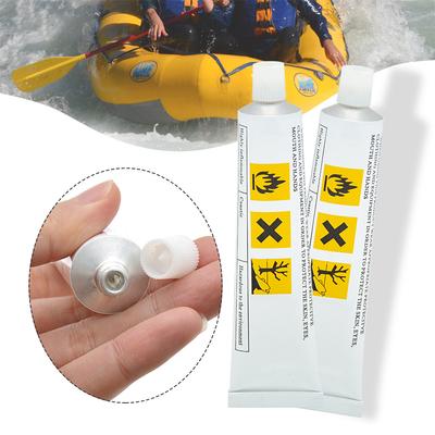 60ml PVC aufblasbarer Klebeband-Reparaturflicken-Kleber-Kit Wasserdichter Klebstoff für Schwimm-Luftbetten Reparatur Kajak Boot aufblasbares Spielzeug