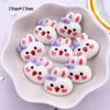 10PCS Painted Resin Kawaii Colorful Cartoon Cat Panda Rabbit Crocodile Figurines Flatback Scrapbook DIY Decor Crafts Accessories
