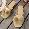 Women Fashion Peep Toe Slippers Design Summer Dress Flip Flops Beach Sandals Women Fashion Sexy Elegant Non-Slip Party Shoes