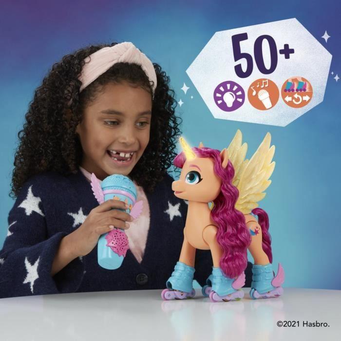 My Little Pony Sunny Starscout Chante En Rollers, Jouet 22,5 Cm Télécommande, 50 Réactions, Lumières Et Musique
