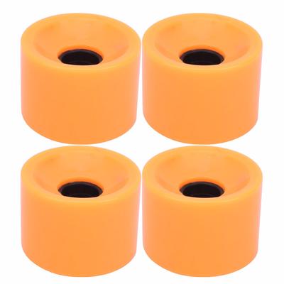 4PCS Set Skateboard High Elastic Colorful PU Wheel Accessory for Most SkateboardsOrange