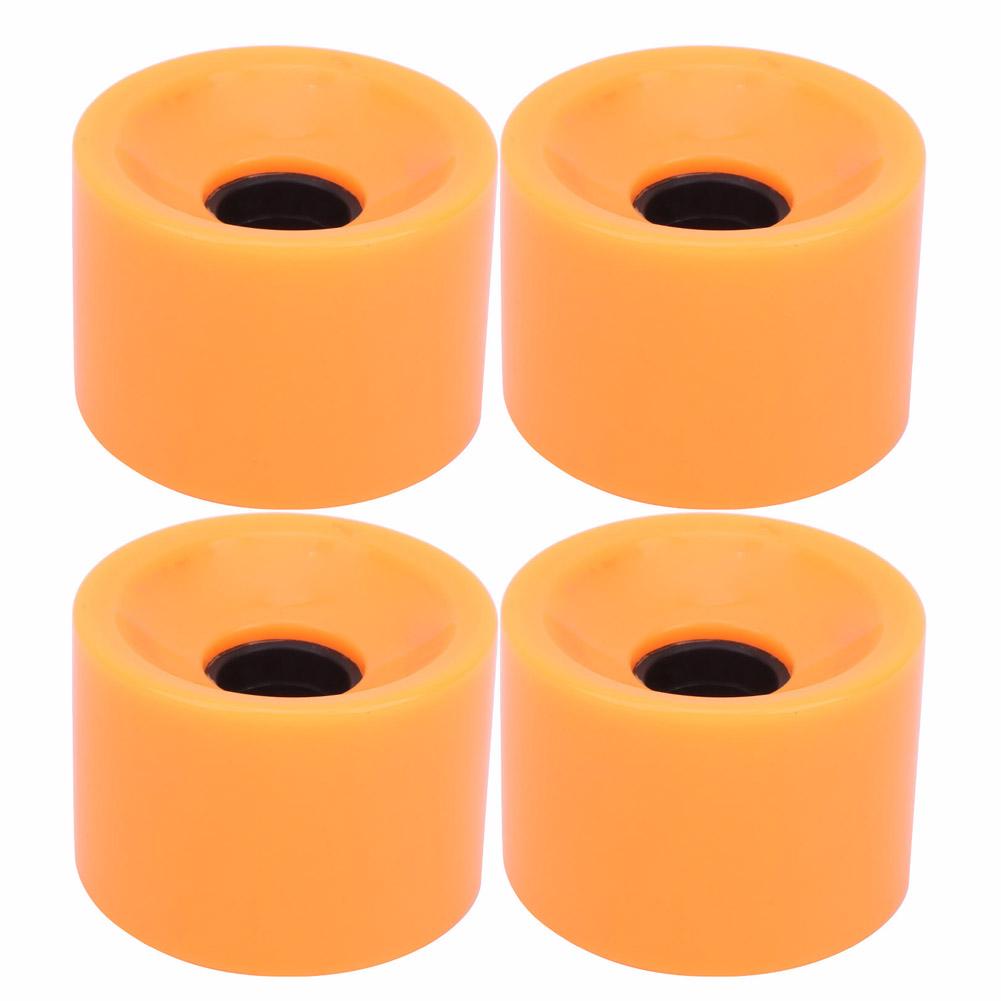4PCS Set Skateboard High Elastic Colorful PU Wheel Accessory for Most SkateboardsOrange
