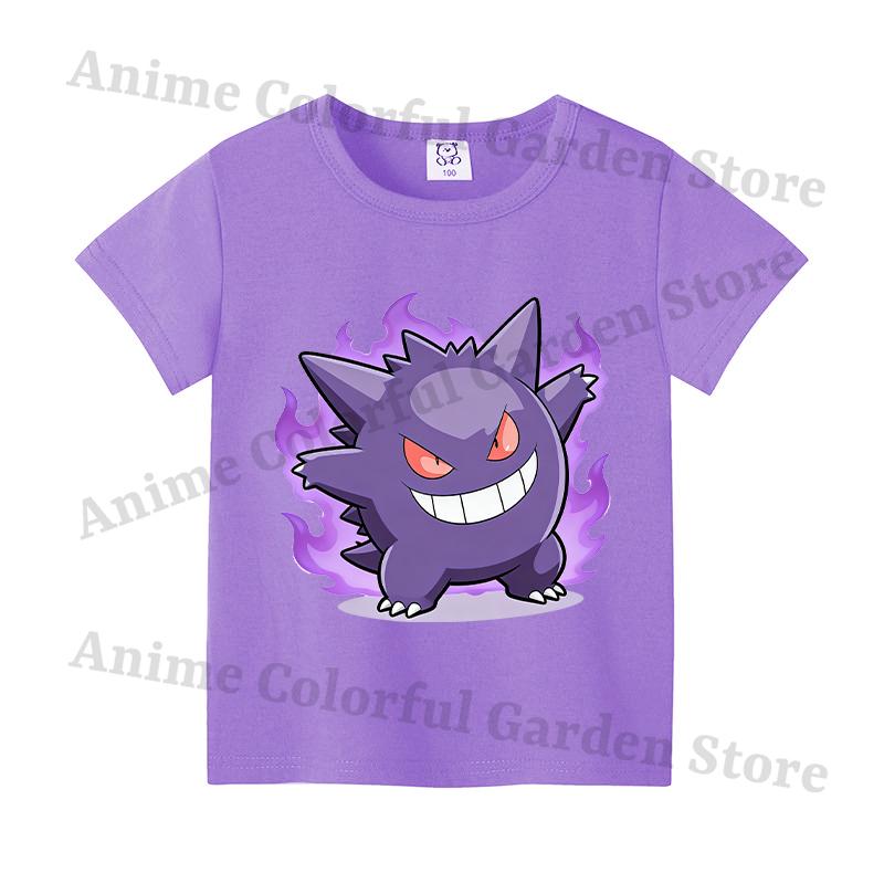 Anime Pokemons Kawaii Tshirts for Children Pikachu Cartoon Cute Shortsleeved Top Boys Girls Summer Fashion Kawaii Tshirt Gift