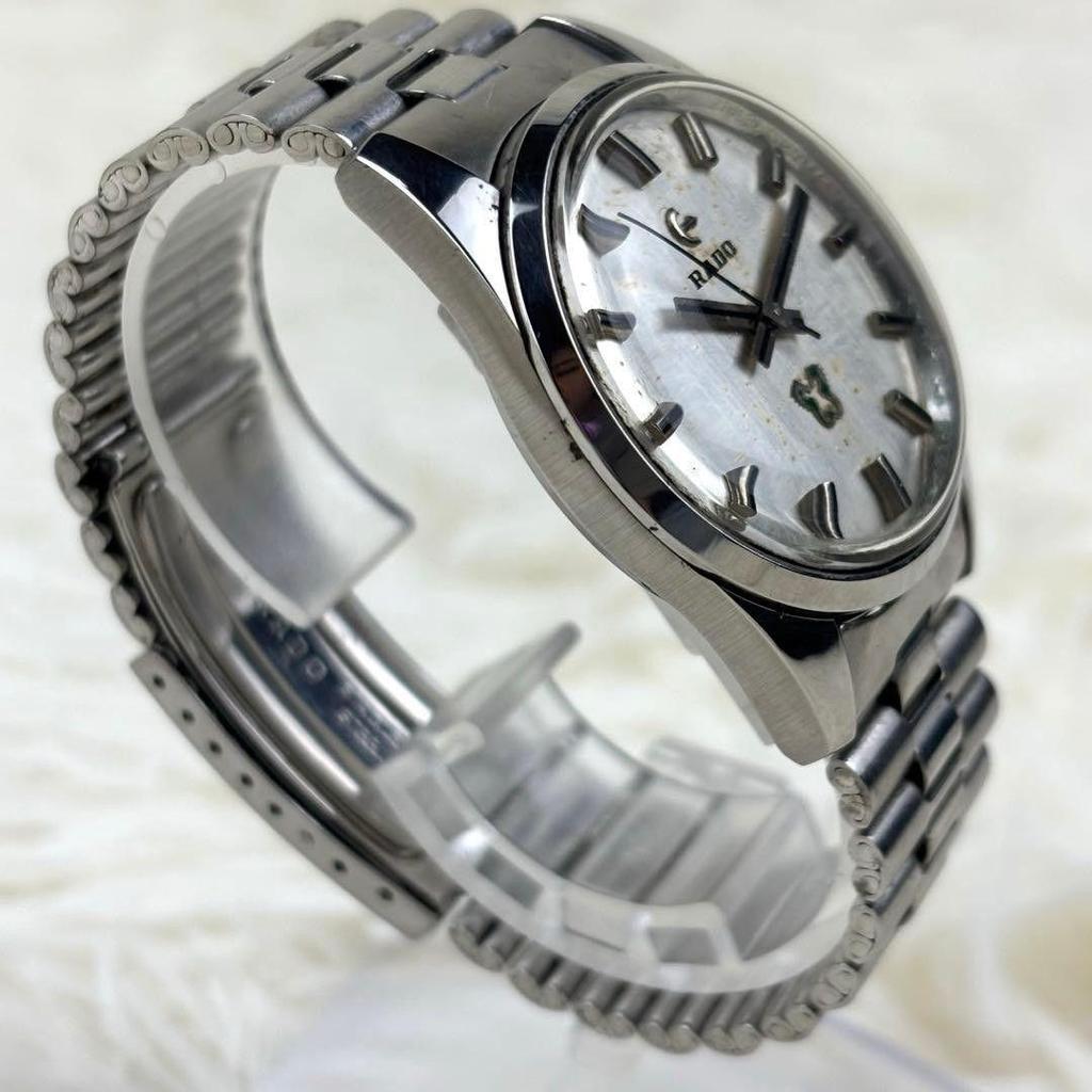 Used Rare Vintage RADO Green Horse Watch Automatic Silver Men's Working Item