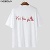 INCERUN Plus Size Men Short Sleeve Print Casual Loose T-shirts Tops