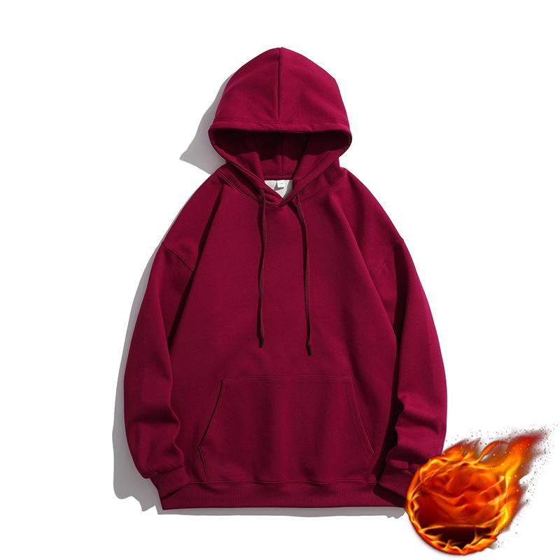 Vyriškas medvilninis džemperis su gobtuvu rudeniui ir žiemai, su aksomu, madingas, sunkus, universalus viršutinis drabužis, laisvi kasdieniai marškiniai vyrams