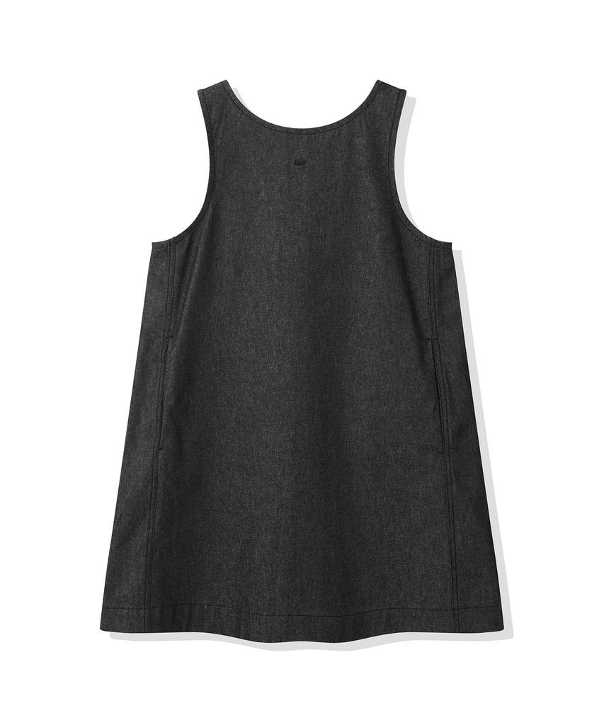 Code Graphy (Women) Sleeveless Denim Dress - Black