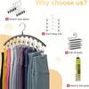 Stainless Steel Hanger Drying Socks Hanger With Clips Household Hanging Clothes Balcony Windproof Rack With Clamp Household Space Saving