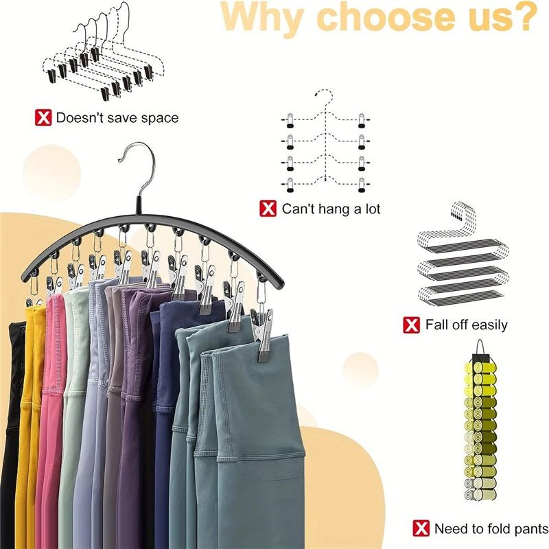 Stainless Steel Hanger Drying Socks Hanger With Clips Household Hanging Clothes Balcony Windproof Rack With Clamp Household Space Saving