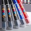 1 Marker + 1 Ink Bottle, Minimalist Black/Blue/Red High-Capacity Refillable Dry-Erase Whiteboard Marker with Erasable Broad Tip