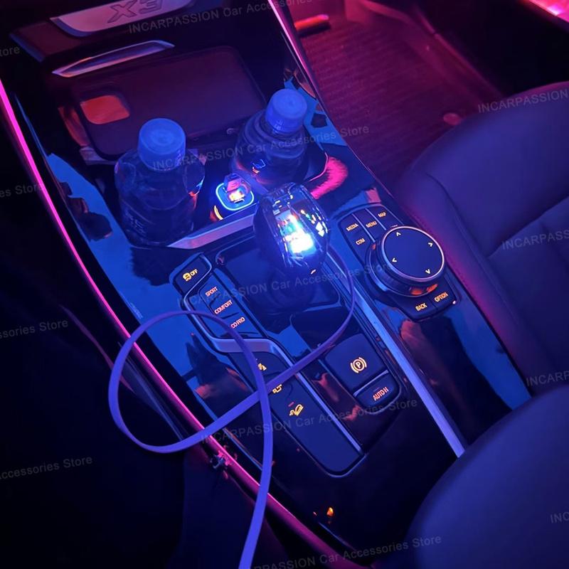 Center Console Saddle Light For BMW 5 6 Series X3 X4 iX3, G30 G31 G32 G01 G02 G08 Car LED Decorative Ambient Light