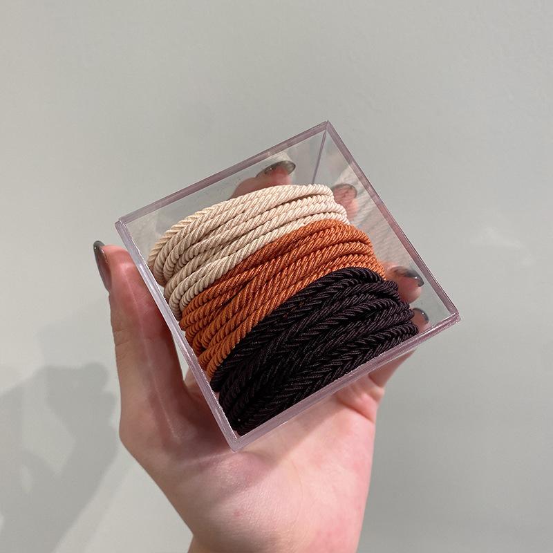 High Elastic Rubber Band Women s Hair Tie Rope Durable Headrope Simple and Does Not Hurt Hair Leather Case Hair Band Summer