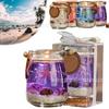 Cup Ocean Theme Blue Purple Pink Gel Birthday Candle Crystal Jelly Candle with Hand Gift Gift