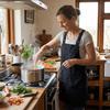 Oil-Proof Water-resistant Apron Adjustable Work Apron Kitchen Accessories Cooking Apron  Bar