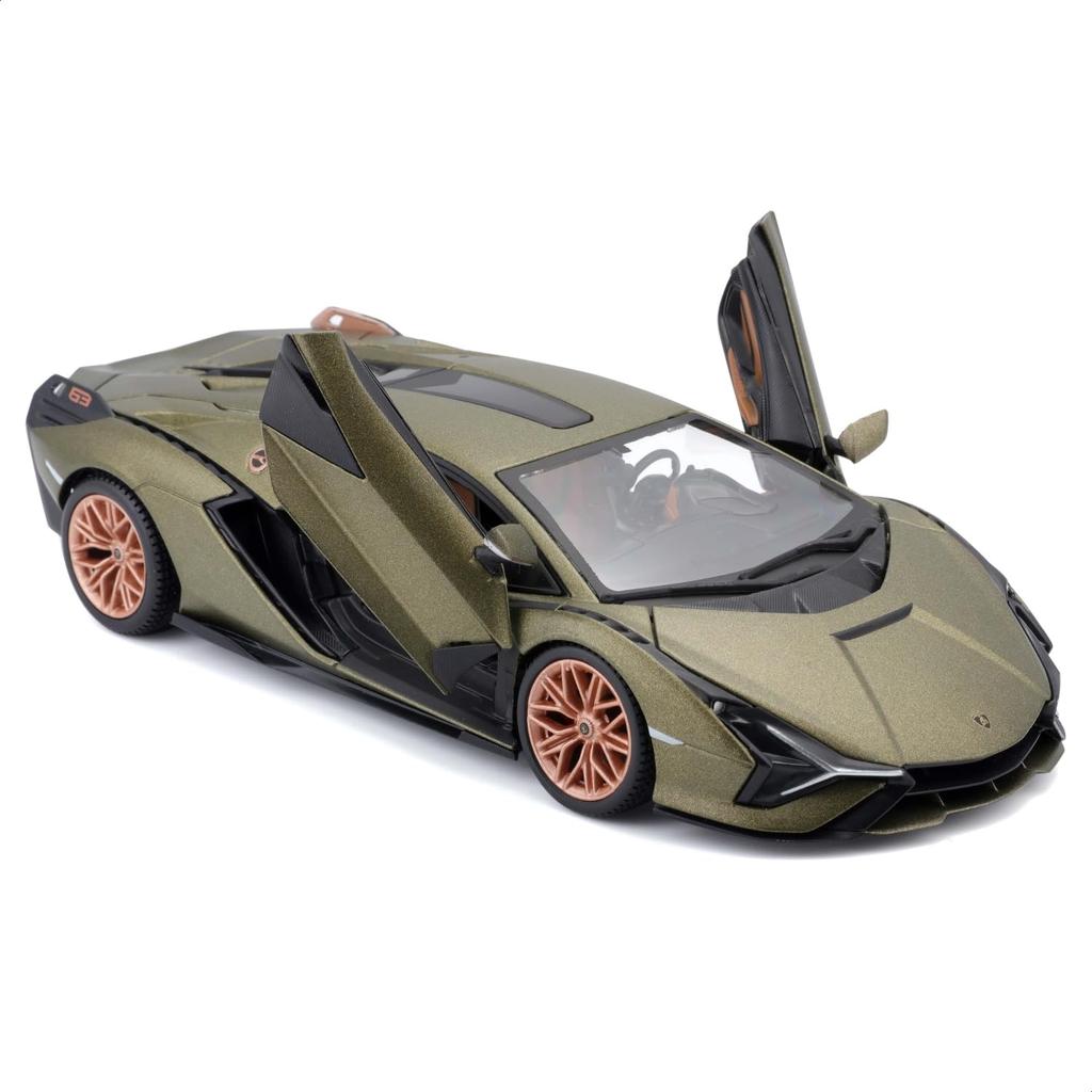 Bburago 1/24 Scale Lamborghini Sián FKP 37 2019 Green / Diecast Model Car, Finished Product, 18-21099 GN