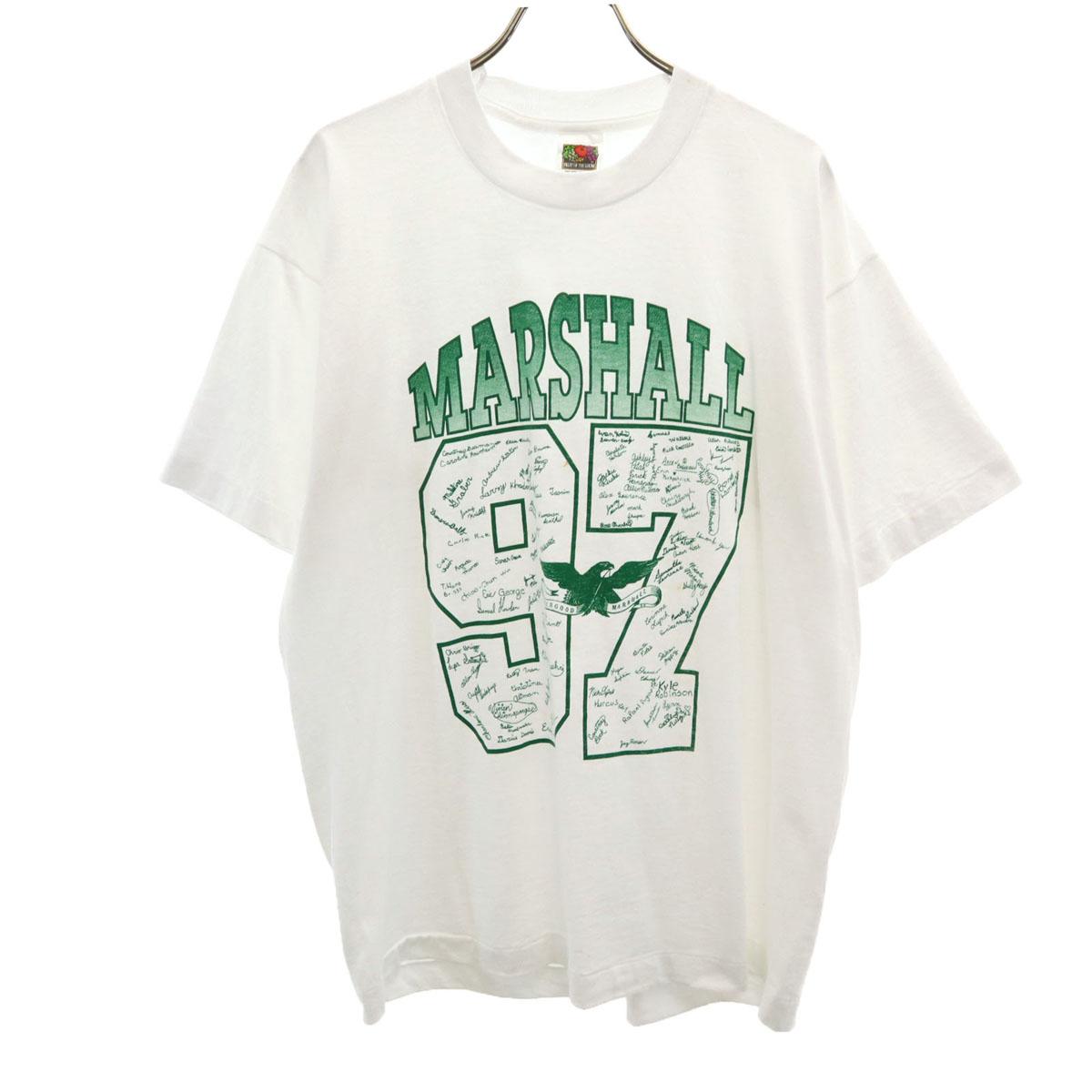 

FRUIT OF THE LOOM 90s Old Short sleeve T-shirt L white Single stitch Men s Used