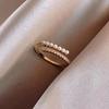 New Korean Exquisite Crystal Flower Fashion Temperament Sweet Versatile Love Opening Female Custom Jewelry