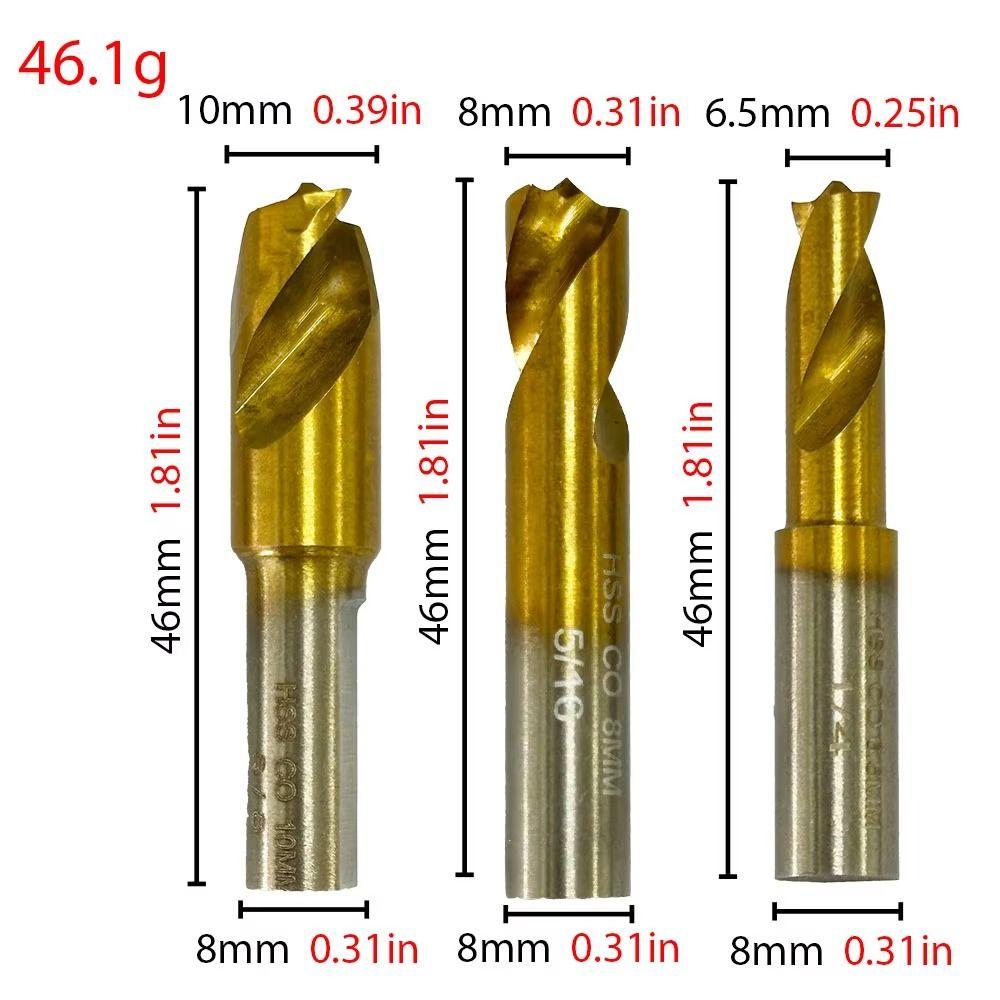 1Pcs Durable 6.5/8/10mm HSS Drill Bit Metal Cobalt Containing Spot Weld Drill Bit Countersink Bit Welding Remover Milling Cutter