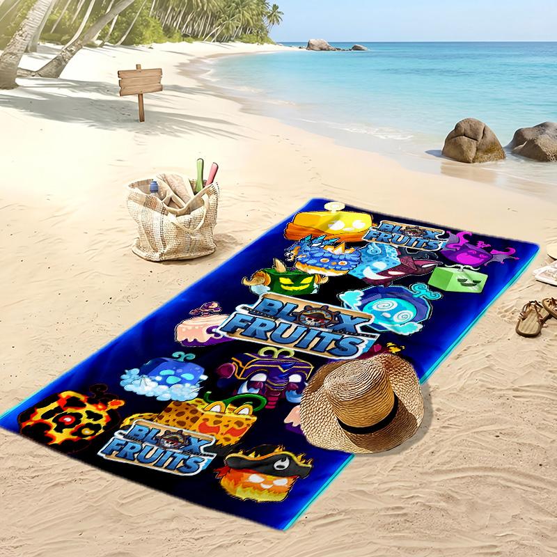Asciugamano da Spiaggia Quick Dry Stampato Blox Fruits Asciugamano da Bagno Super Assorbente Morbido Leggero per Piscina Viaggi Estivi
