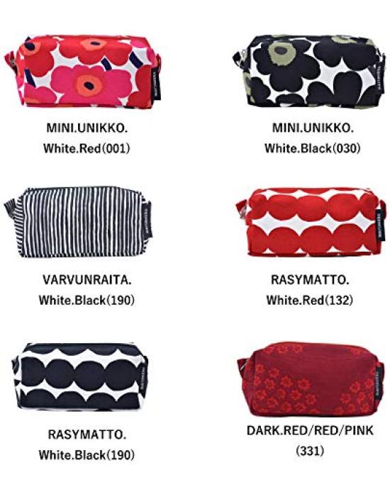 Marimekko Tiise Cosmetic Pouch, 047196 001, Red, MINI.UNIKKO [Used]