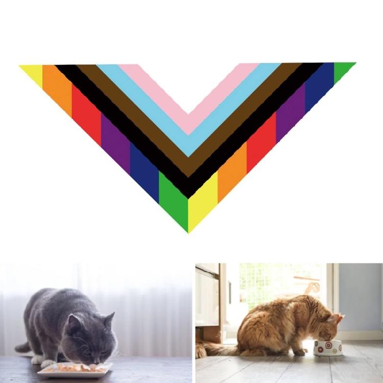 Rainbow Dog Bandana Triangular Scarf Kerchief Pet Neckerchief Colorful
