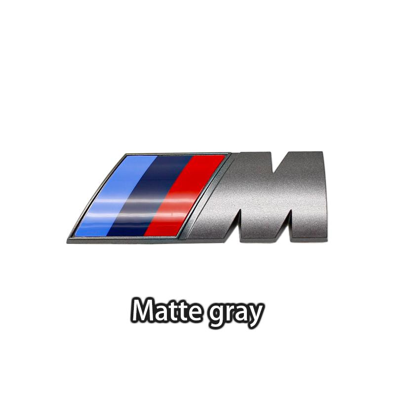 

4 Sizes Gloss Matte Black Silver M Logo Emblem Badge For BMW E46 E90 F30 F10 G20 X3 X5 M3 M4 M5 Trunk Fender Sticker Car Decal 4.5x1.5cm сірий колір
