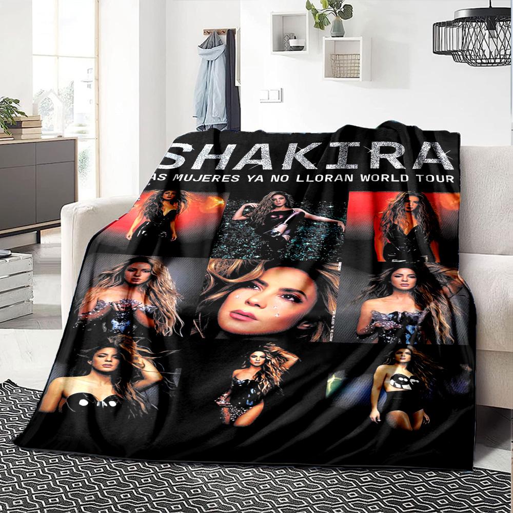 Shakira Print Flanelldecke Hohe Qualität Warm Bequem Decke für Alle Jahreszeiten Perfekt für Geschenke Heimdekoration