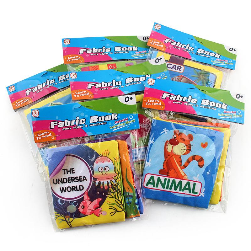 Baby Cloth Book, Baby Science And Education Enlightenment Palm Book English Marine Animals Fruits And Vegetables Cognitive Toys