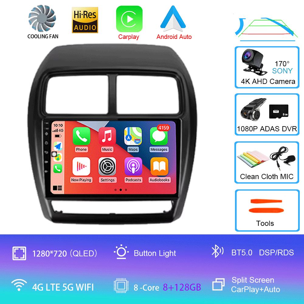 For Mitsubishi ASX 1 2016 2017 2018 2019 2020 - 2022 Android 14 Car Radio Player DSP Carplay 8G 256G Stereo No 2 Din DVD Screen