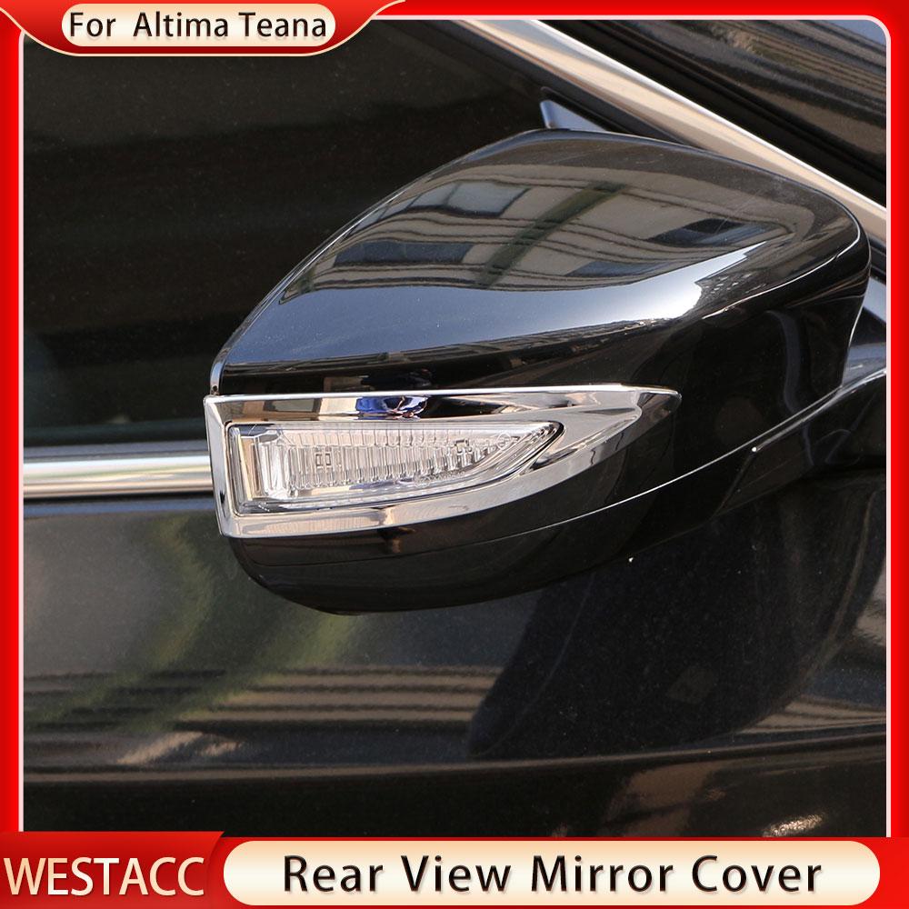 2Pcs ABS Chrome Rearview Mirror Sticker Decoration Covers for Nissan Teana Altima 2013 - 2018 Side Mirror Trim