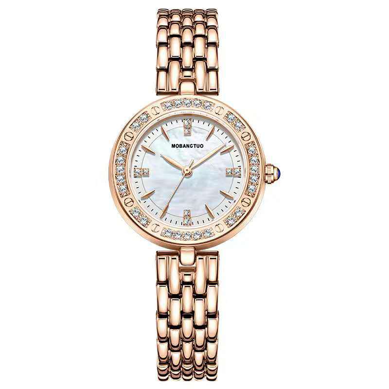 Fashion Women'S Watch Fritillary Face Diamond Quartz Waterproof Temperament Watch Versatile