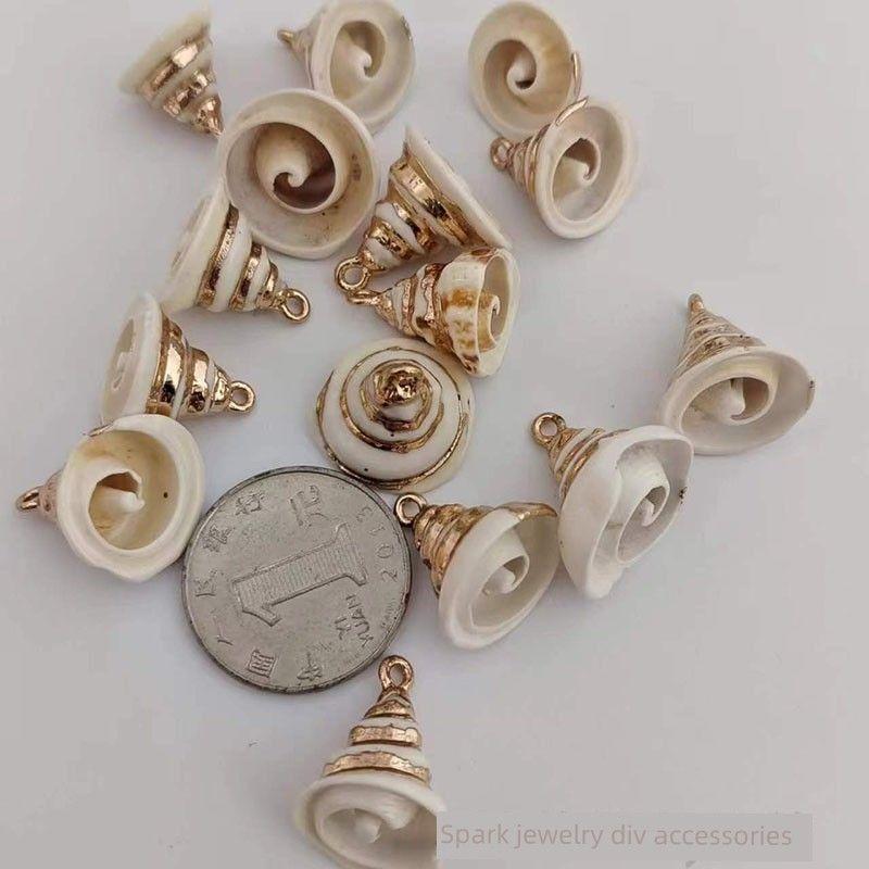 Conch Electroplating DIY Ornament Accessories Earrings Pendant Pendant Creative Handmade Natural Shell