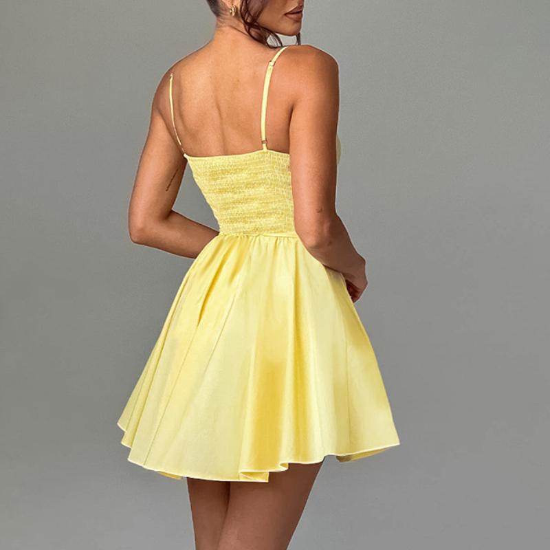 European and American A-line skirt summer waist slimming dress