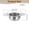 uxcell 2-Piece Tea Infuser Filter and Drip Bowl, Loose Tea Steeper, Stainless Steel Tea Strainer for Loose Leaf Tea, Silver