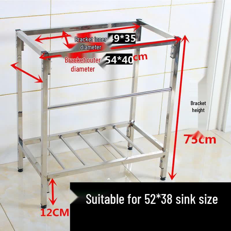 Tai Ju Fu 52x38cm 304 Stainless Steel Kitchen Sink Stand
