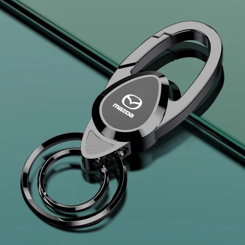

2025 Hot Metal Car Keychain KeyRing Decoration Pendant For Mazda 2 3 5 6 BL BM GJ CX3 CX4 CX5 CX-5 CX8 KE KF CX7 CX9 Car Accesso
