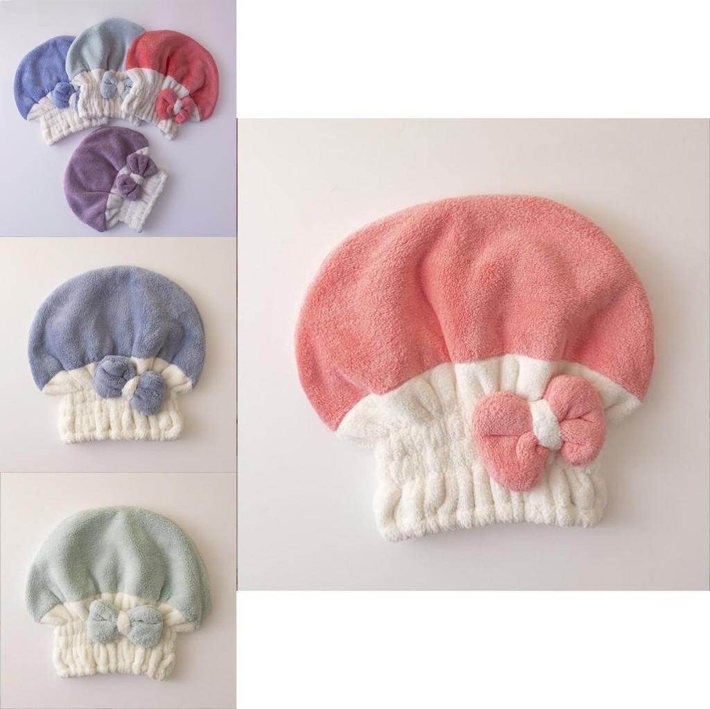 Coral Fleece Drying Cap For Women With Absorbent Fastdrying Function For Home Use