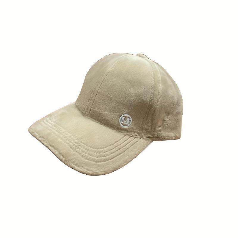 Autumn and Winter Women's Baseball Duck Tongue Hat Thickened and Warm Women Solid Outdoor Cap