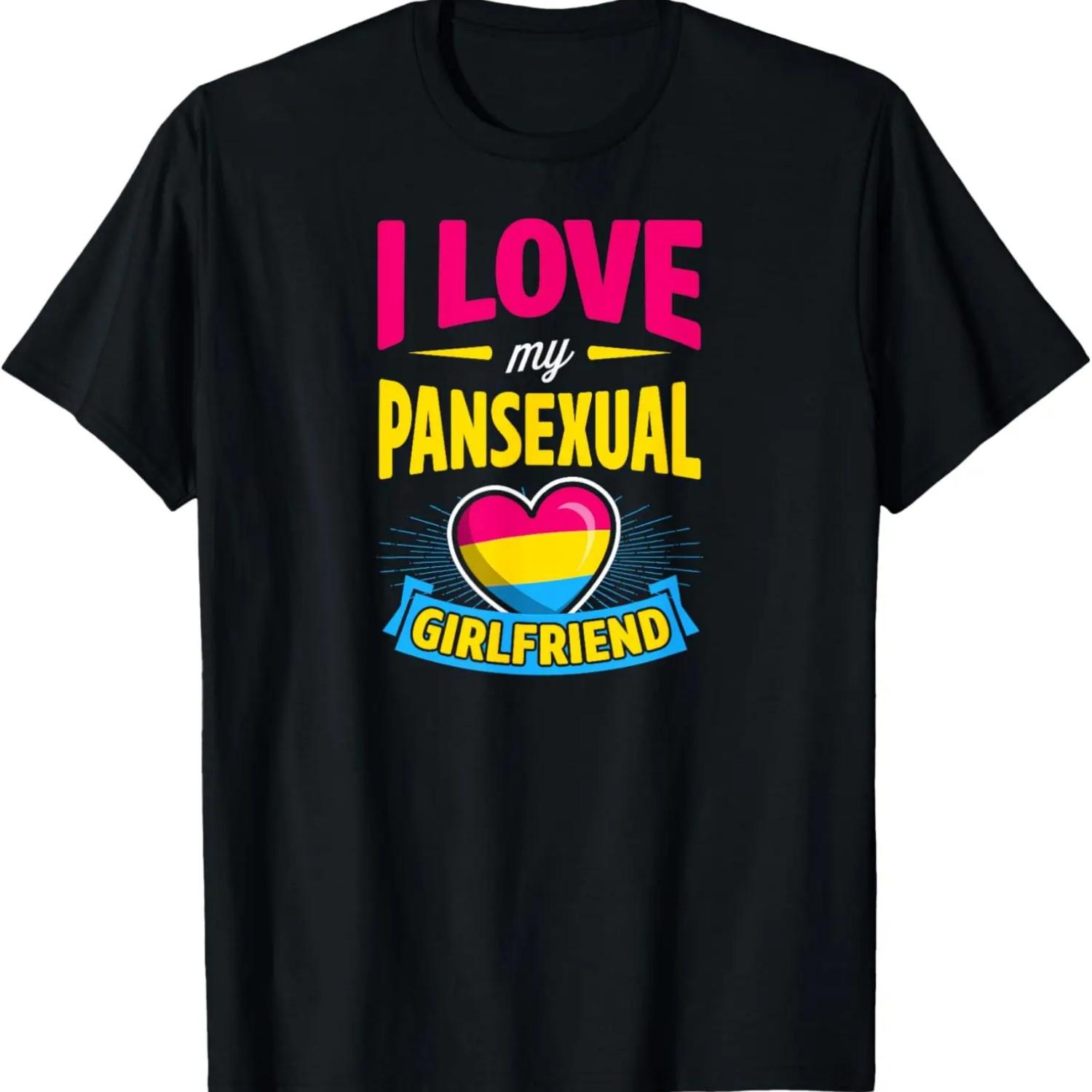 

I Love My Pansexual Girlfriend Cute Matching Couple Pride T-Shirt XXXXXL чорний
