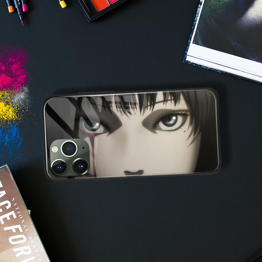 Lesklý skleněný kryt na telefon Junji Ito Tomie Kawakami Anime Manga pro iPhone SE 6s 7 8 Plus X Xr Xs 11 12 13 Mini Pro Max Samsung