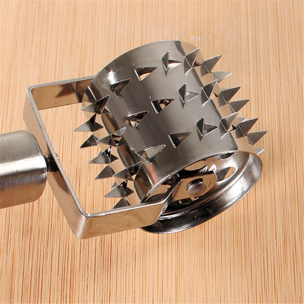 1Pcs Stainless Steel Meat Tenderizer  Chopper Roller Meat Hammer For Steak Knock-Sided Steak Pork Pounders Cooking Kitchen Tools