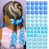 60Pcs Braid Hair Accessories, Heart Letter Shape Hair Rings, Large Hole Design Hair Beads for Thick Braids Dreadlocks Multi-Strand Hair DIY