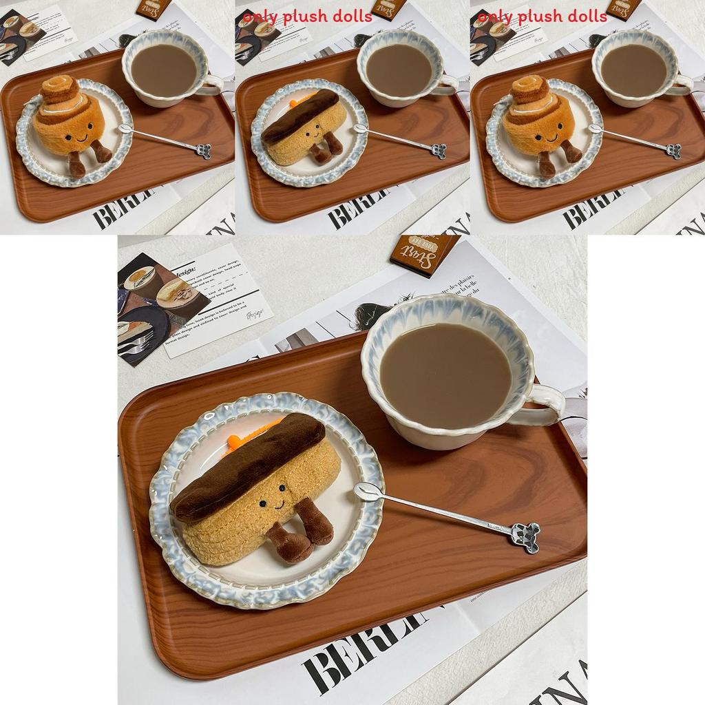 Egg Tarts Puffs Pancakes And Bagels Plush Pendants With Short Plush Filling For Kids And Adults